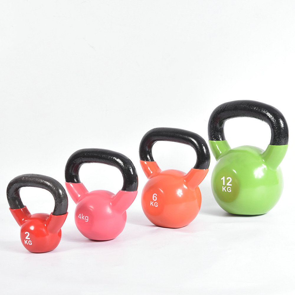 Colorful  Portable Vinyl neoprene coated cast iron  kettlebell with cheap price.
