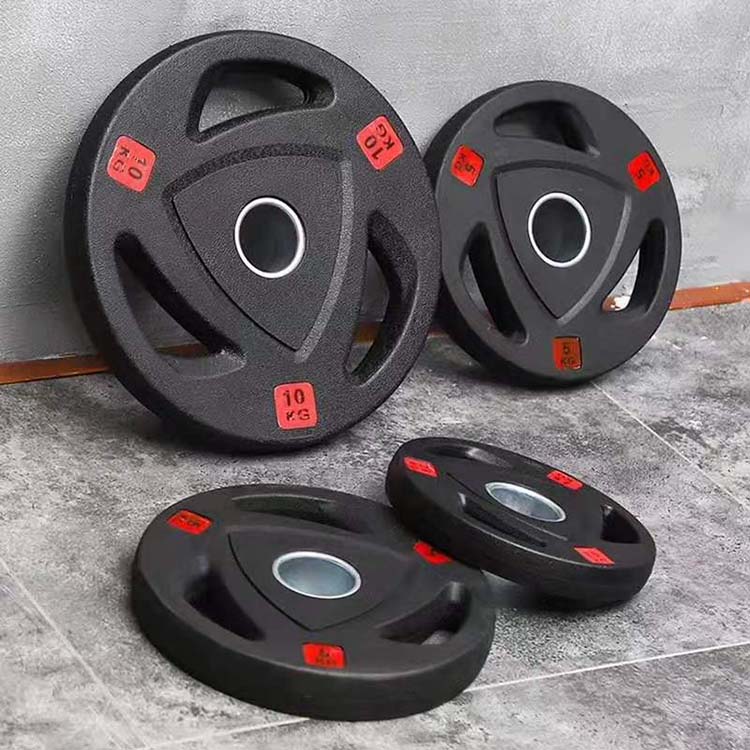 New arrival product durable coated cast iron weight plates for barbell