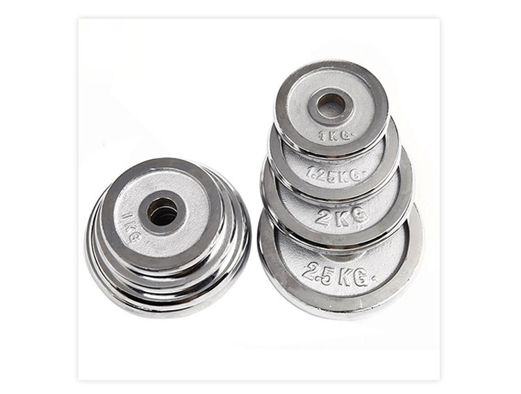 Bodybuilding Durable Adjustable Chromed Barbell Weight Plates With 0.5Kg-25Kg