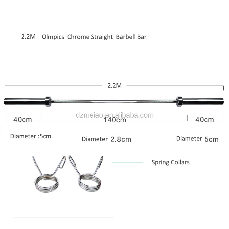 Wholesale High intensity hard chrome weightlifting powerlifting olimpics 2'' barbell bars