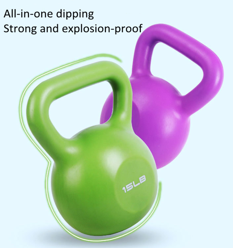 Wholesale cheap colorful cement PE kettlebell