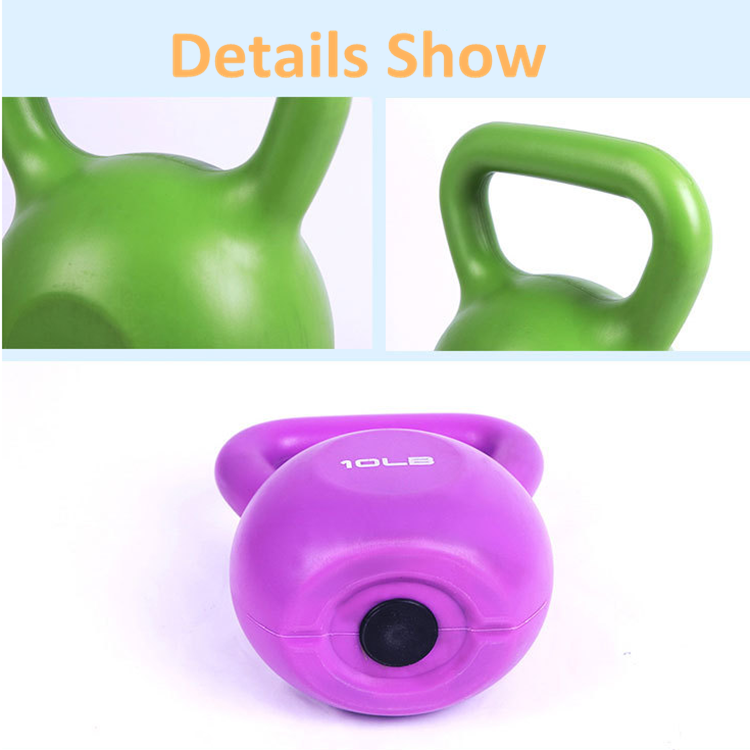 Wholesale cheap colorful cement PE kettlebell