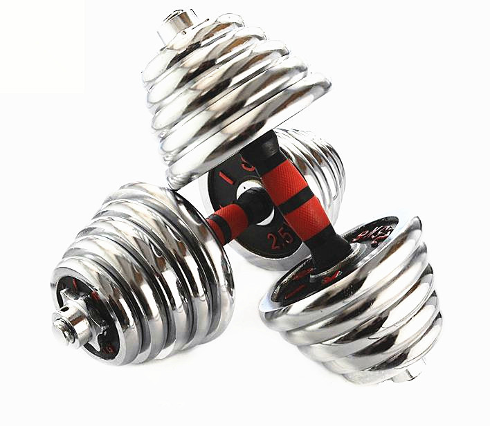 Adjustable chrome Dumbbell weight lifting 5-40kg fitness equipment