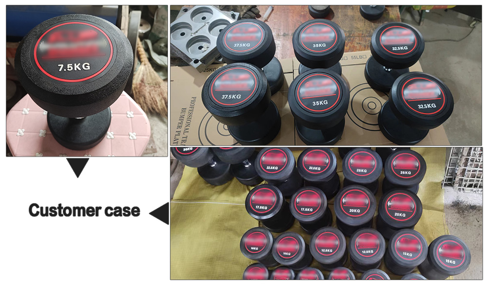 china rubber dumbbell